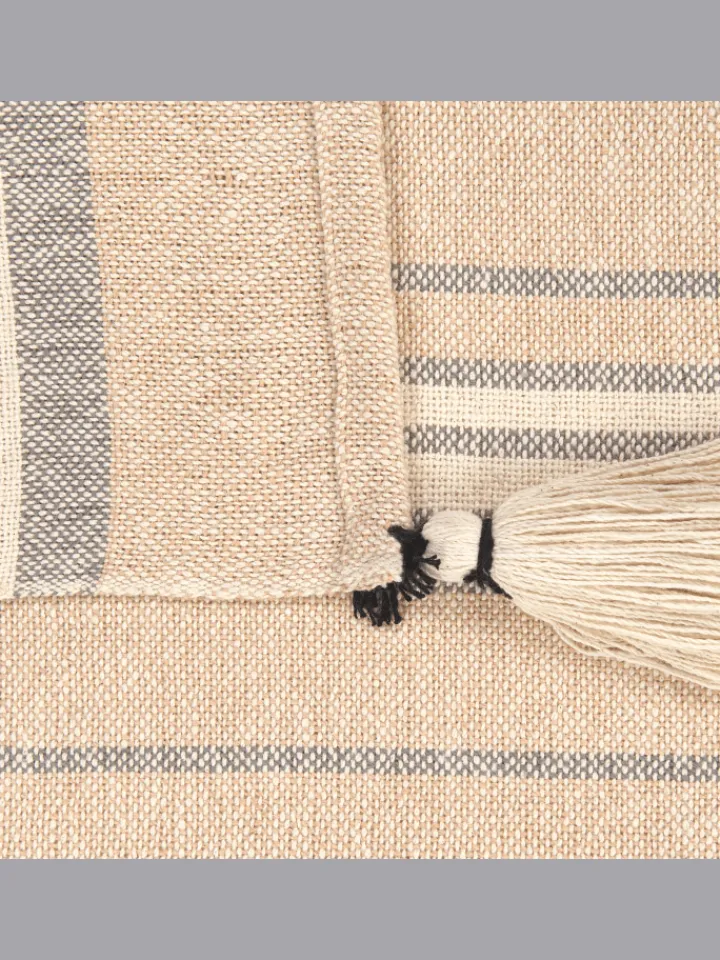 Beliani Wohndecken & Plaids<Kuscheldecke YARSELI in Beige/Weiß/Schwarz - (W) 130 x (H) 1 x (L) 170 cm