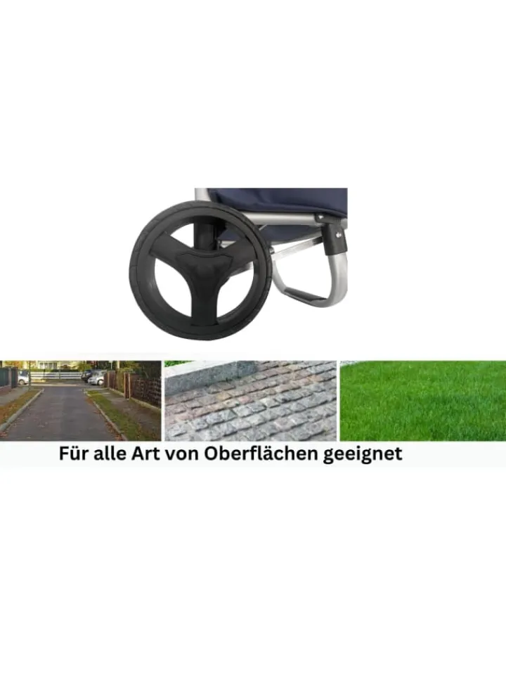 Cheffinger Einkaufstaschen & -Trolleys<40L Einkaufswagen Trolley in Schwarz