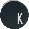 Design Letters Technikzubehör<Ladestecker "My Charger - K" in Schwarz - Ø 4,5 cm