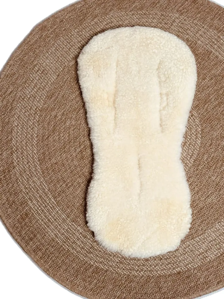 Kaiser Naturfellprodukte Lammfelle & Co<Lammfellauflage "Milky sand" in Natur - (L)77 x (B)35 cm