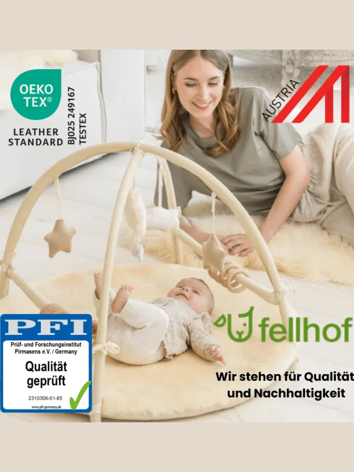 Kinderhaus Blaubär Lammfelle & Co<Lammfellbürste mit Reinigungskamm TOP