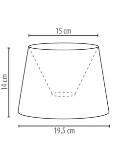 Licht-Erlebnisse Tischleuchten<Lampenschirm Ø 19.5 x (H)14 cm in Ecru