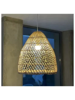 lumisky Wohndekoration<Lampenschirm "Paulo" in Natur - (H)45 x Ø 40 cm