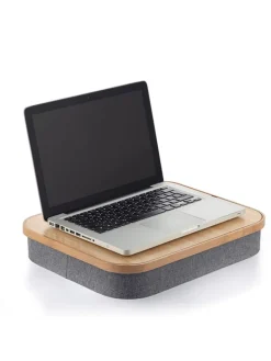 InnovaGoods Tische<Laptoptisch in Hellbraun/ Grau - (B)40,5 x (H)33 x (T)7 cm