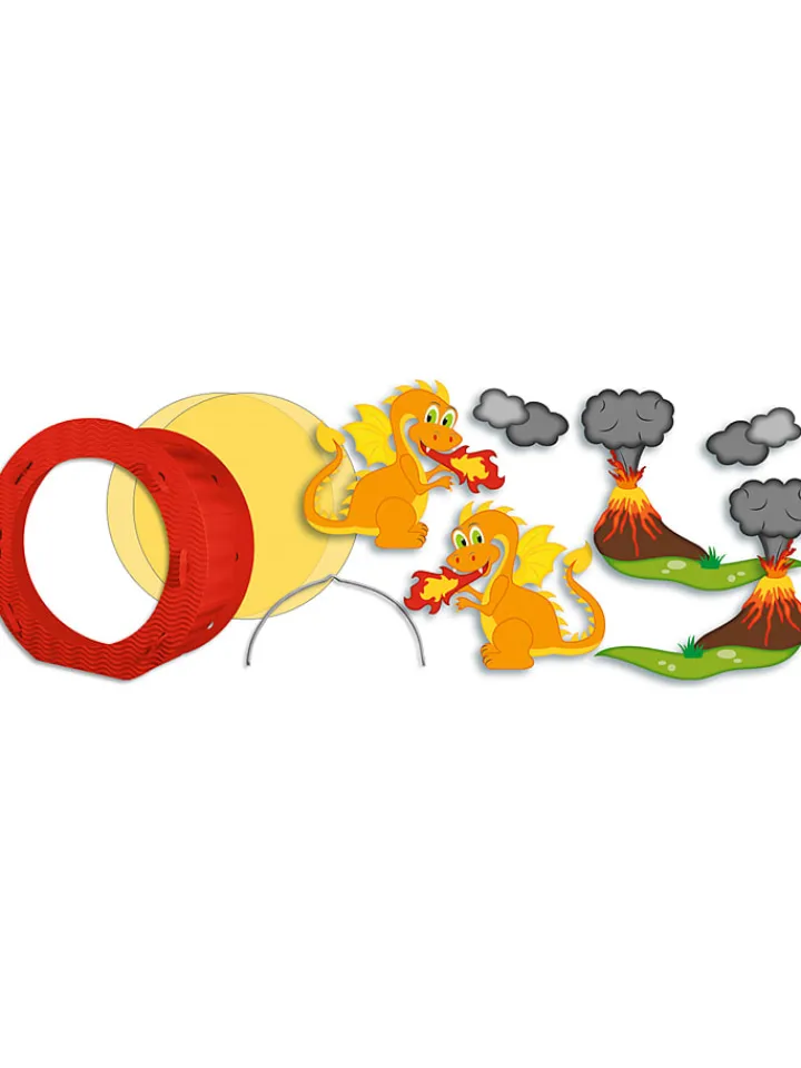 URSUS Partyzubehör & -Dekoration<Laternen-Bastelset "Easy Line - Feuerdrache" in Bunt