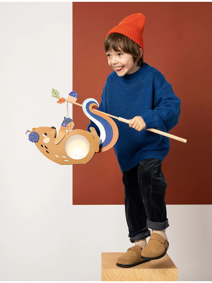 folia PAPER Kreativbedarf & Do-It-Yourself<Laternen-Bastelset "Squirrel" in Orange - ab 5 Jahren