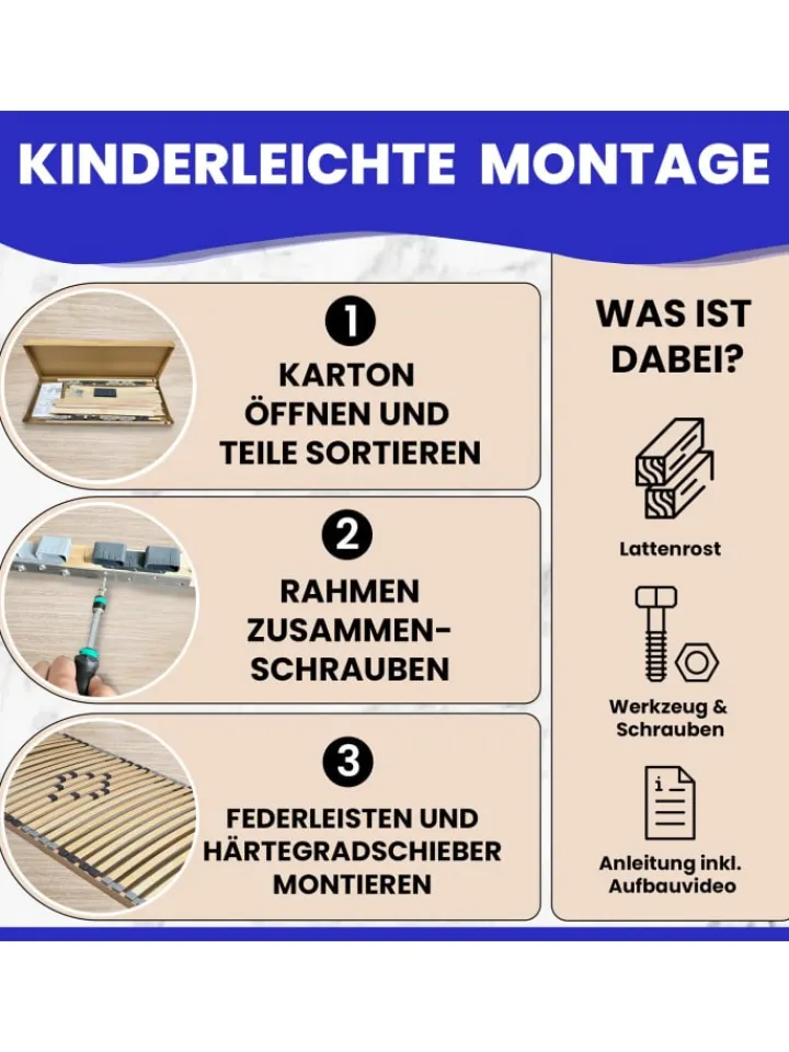 Coemo Betten & Matratzen<Lattenrost BASIC starr - nicht verstellbar in Natur