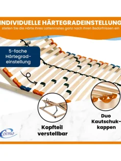 Coemo Betten & Matratzen<Lattenrost Multira Kopfteil verstellbar in Natur