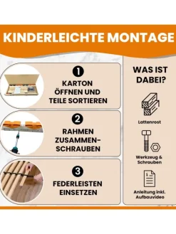 Coemo Betten & Matratzen<Lattenrost Multira Kopfteil verstellbar in Natur