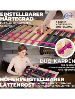 Coemo Betten & Matratzen<Lattenrost PINK DREAM in Natur