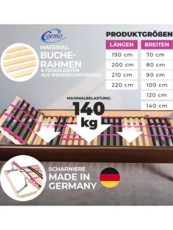 Coemo Betten & Matratzen<Lattenrost PINK DREAM in Natur