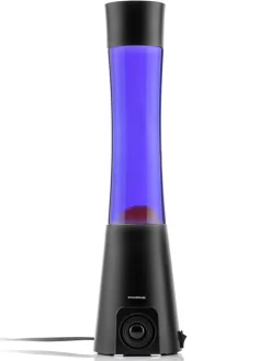InnovaGoods Lichterketten & Deko-Leuchten<Lavalampe mit Lautsprecher in Schwarz - (H)42 x Ø 10,7 cm