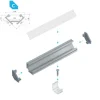 LED Line Lichterketten & Dekobeleuchtung<LED Aluminium Eckprofil PD-C 1 Meter Aluprofil Leiste Silber in Silber