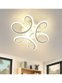 ZMH Decken- & Hängeleuchten<Led Deckenleuchte in Weiß 26W Modern 3000K Warmweiß Kreatives L 26cm