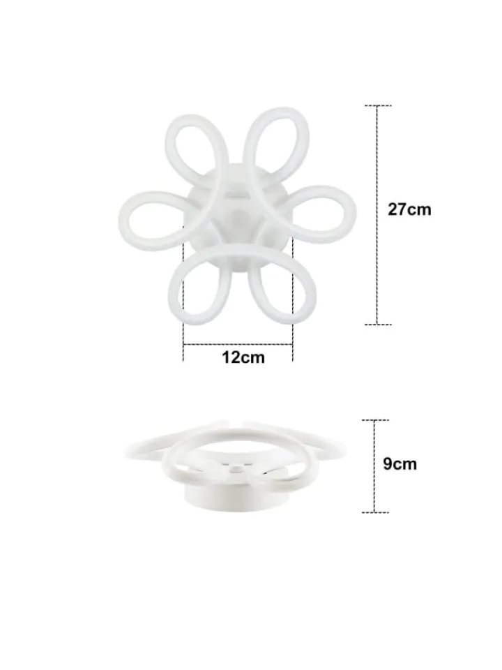 ZMH Decken- & Hängeleuchten<Led Deckenleuchte in Weiß 26W Modern 3000K Warmweiß Kreatives L 26cm