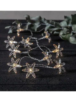 MARELIDA Lichterketten & Dekobeleuchtung<LED Deko Lichterkette Blumen Timer L: 1,35m in transparent