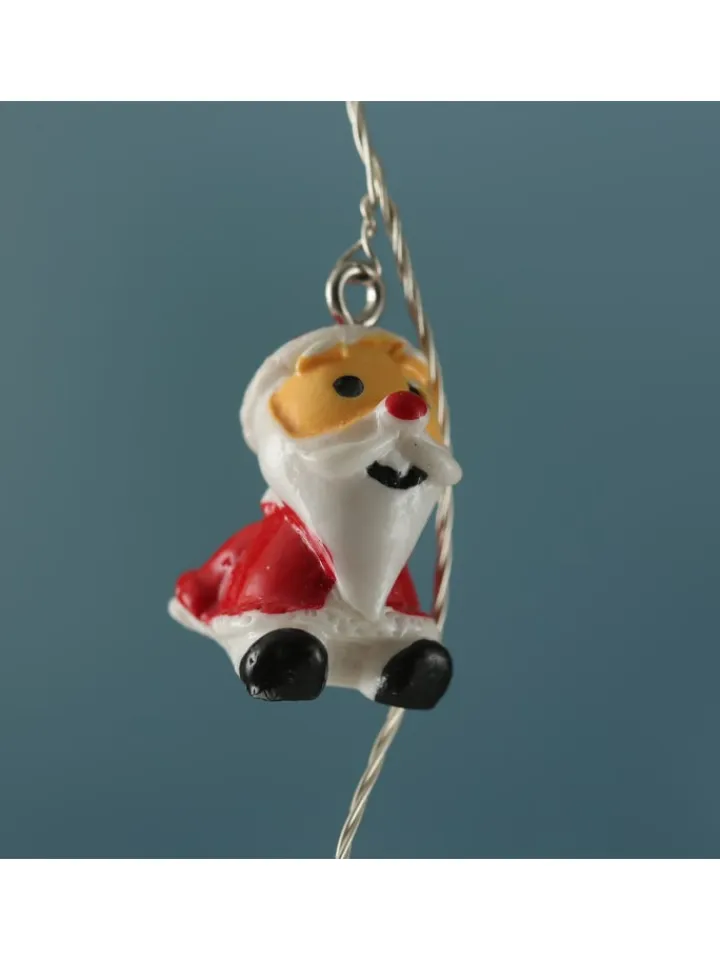 MARELIDA Lichterketten & Dekobeleuchtung<LED Deko Lichterkette Nikolaus 20LED mit Timer L: 1,9m in rot, weiß