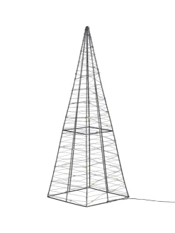 Beliani Lichterketten & Dekobeleuchtung<LED Deko PUKSALA in Silber - (W) 20 x (H) 60 x (L) 20 cm