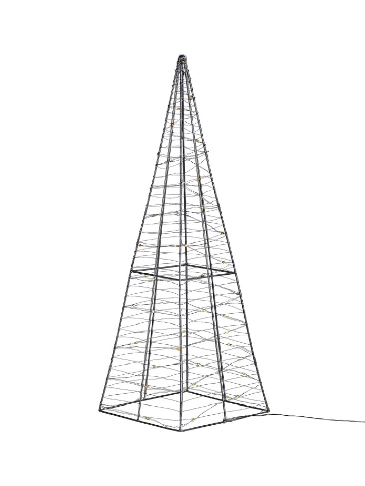 Beliani Lichterketten & Dekobeleuchtung<LED Deko PUKSALA in Silber - (W) 20 x (H) 60 x (L) 20 cm
