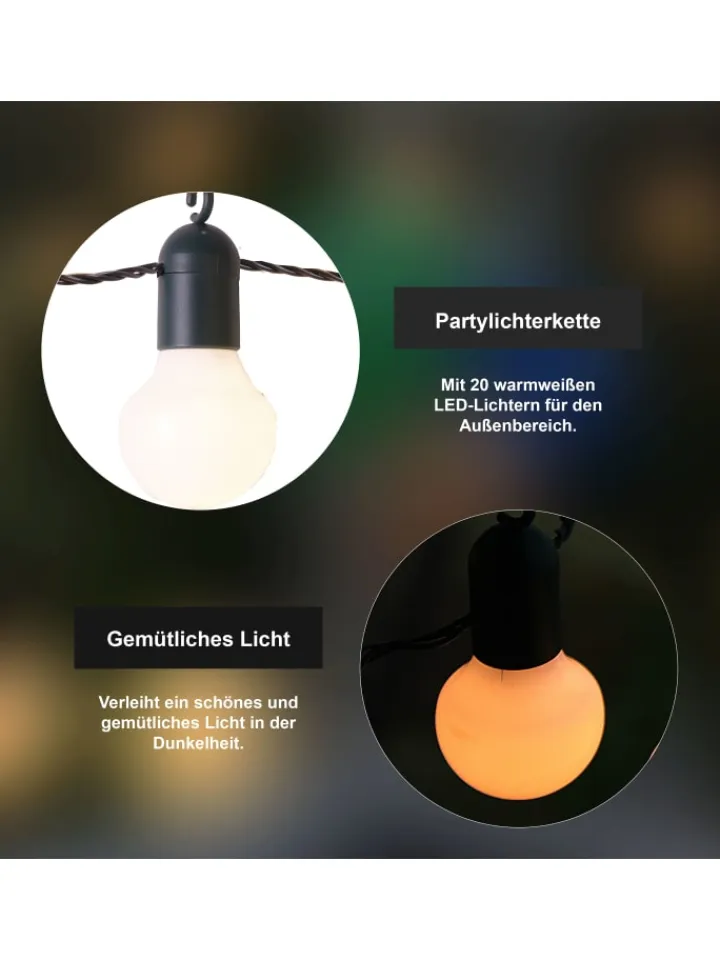 STAR Trading Lichterketten & Dekobeleuchtung<LED Deko-Lichterkette Hooky warmweiß