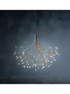 MARELIDA Lichterketten & Dekobeleuchtung<LED Feuerwerk Leuchtstern Firework mit Fernb. D: 25cm in weiß
