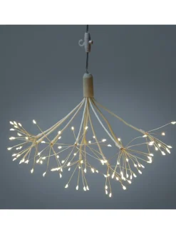 MARELIDA Lichterketten & Dekobeleuchtung<LED Feuerwerk Leuchtstern Firework mit Fernb. D: 25cm in weiß