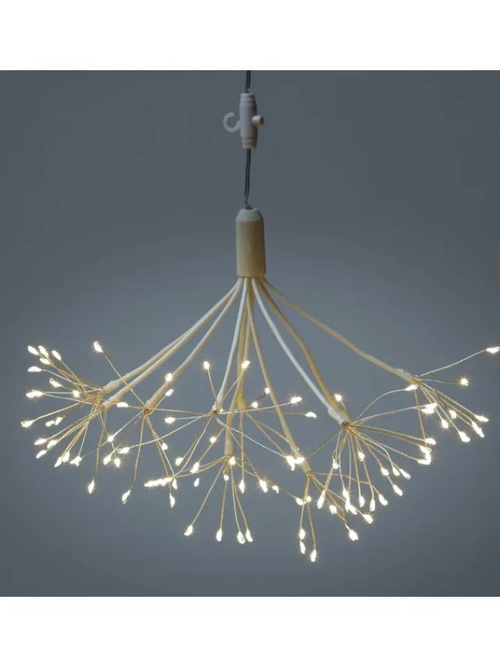 MARELIDA Lichterketten & Dekobeleuchtung<LED Feuerwerk Leuchtstern Firework mit Fernb. D: 25cm in weiß