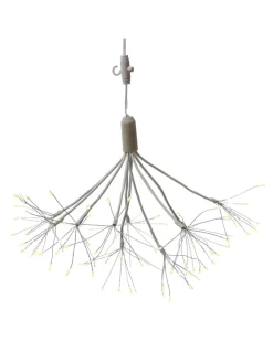 MARELIDA Lichterketten & Dekobeleuchtung<LED Feuerwerk Leuchtstern Firework mit Fernb. D: 25cm in weiß