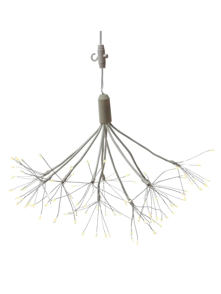MARELIDA Lichterketten & Dekobeleuchtung<LED Feuerwerk Leuchtstern Firework mit Fernb. D: 25cm in weiß