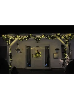 FHS Lichterketten & Dekobeleuchtung<LED Girlande mit integrierter Lichterkette mit Timerfunktion in Grün