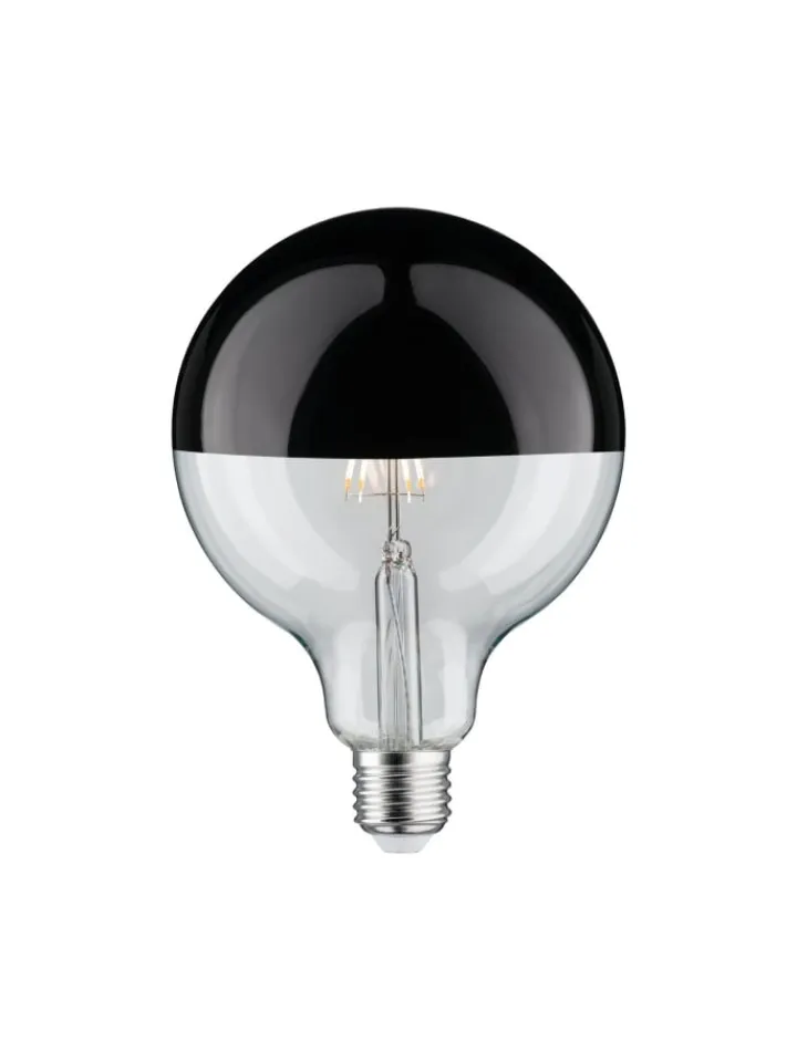 paulmann Leuchtmittel<LED Globe 6,5 Watt E27 Kopfspiegel Schwarzchrom Warmweiß F