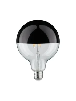 paulmann Leuchtmittel<LED Globe 6,5 Watt E27 Kopfspiegel Schwarzchrom Warmweiß F