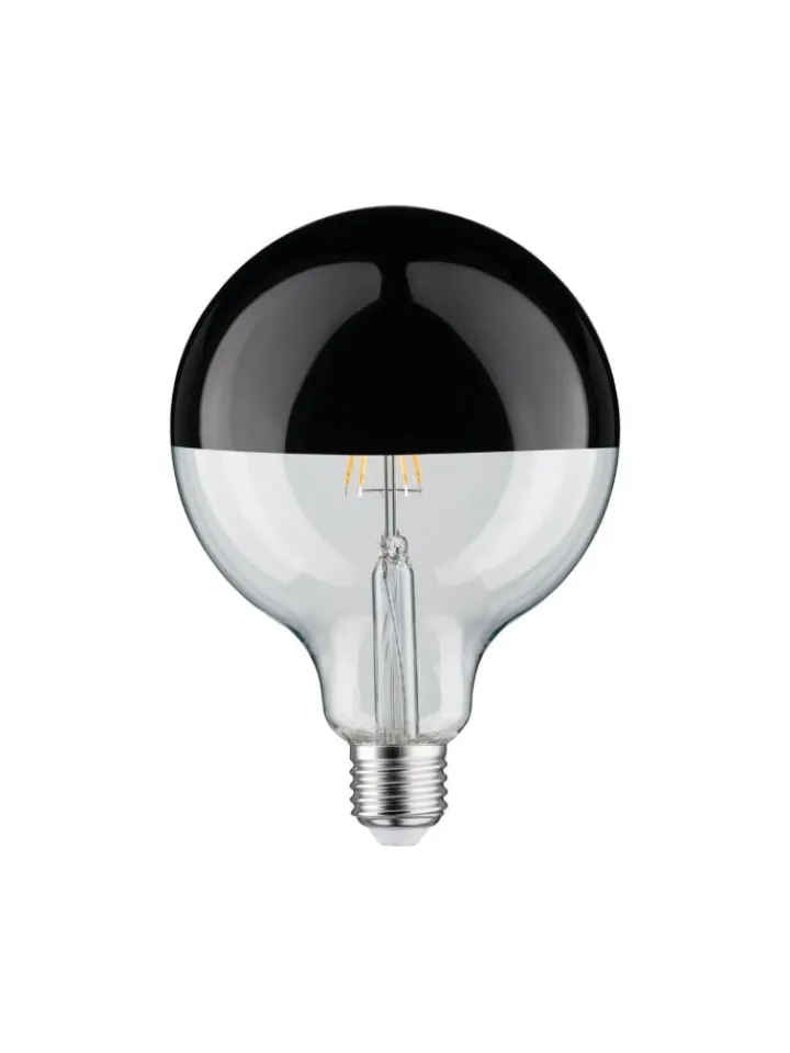 paulmann Leuchtmittel<LED Globe 6,5 Watt E27 Kopfspiegel Schwarzchrom Warmweiß F