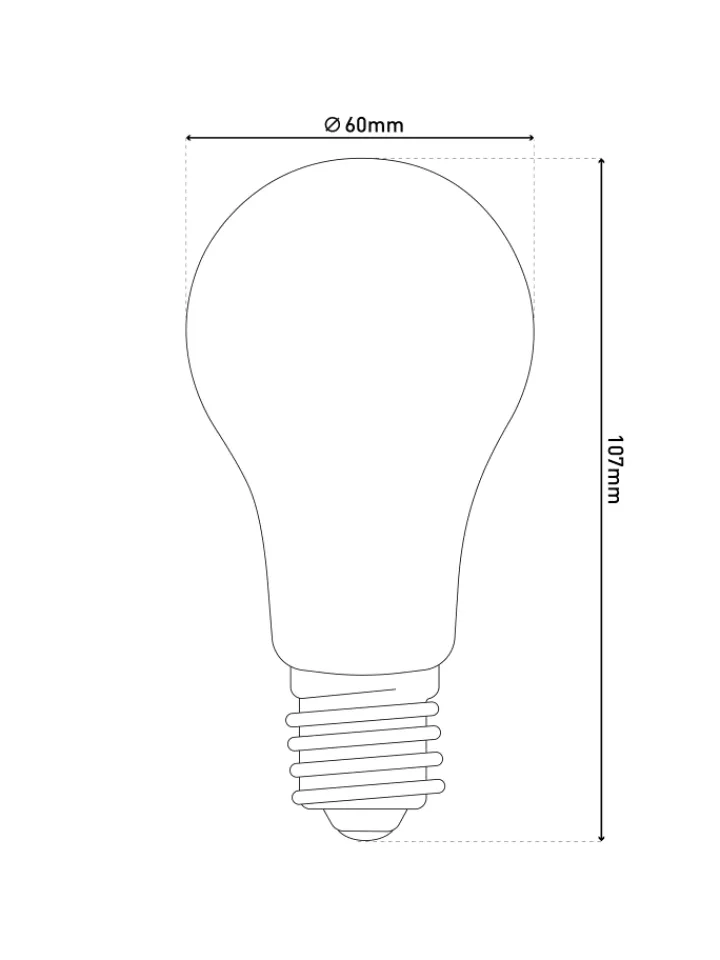 näve Leuchtmittel<LED Leuchtmittel "DAFFY" in weiß - (L)6 cm x (B)6 cm x (H)10.7 cm - EEK F