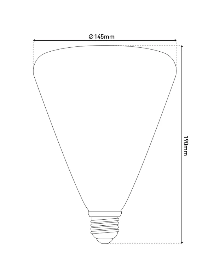 näve Leuchtmittel<LED Leuchtmittel "DILLY" in grau - (L)14.5 cm x (B)14.5 cm x (H)19 cm - EEK G
