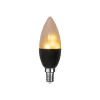 STAR Trading Leuchtmittel<LED Leuchtmittel ,Flame', E14, schwarz, flackernd, 0,8-1,2W, 2lm, warm