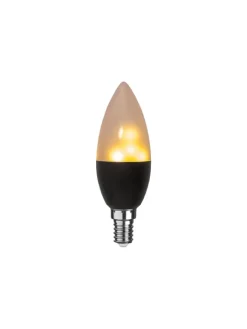 STAR Trading Leuchtmittel<LED Leuchtmittel ,Flame', E14, schwarz, flackernd, 0,8-1,2W, 2lm, warm