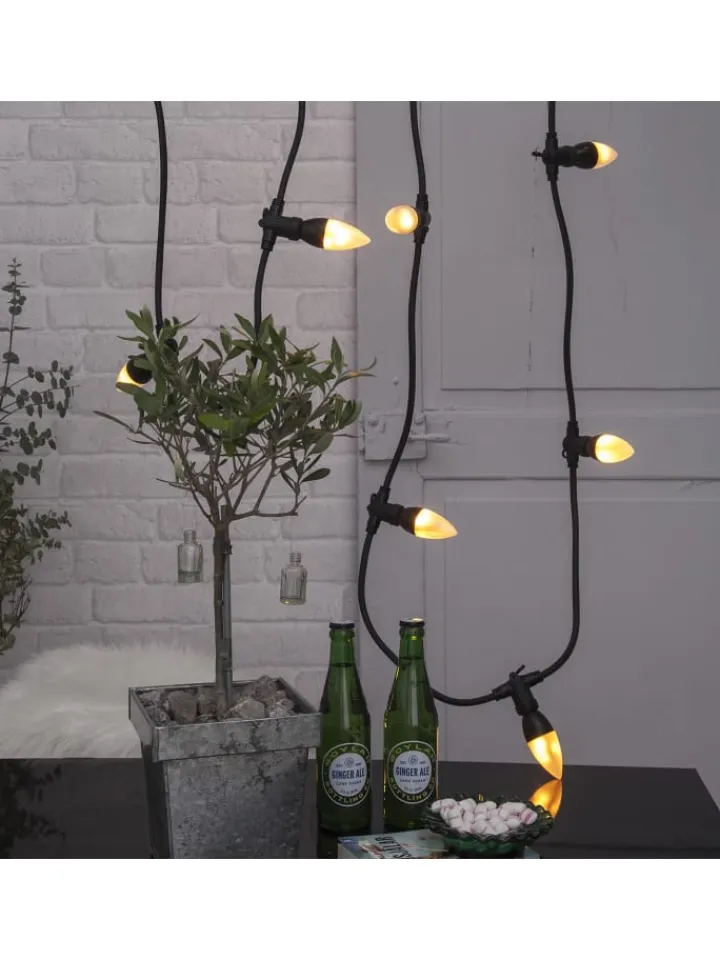 STAR Trading Leuchtmittel<LED Leuchtmittel ,Flame', E14, schwarz, flackernd, 0,8-1,2W, 2lm, warm
