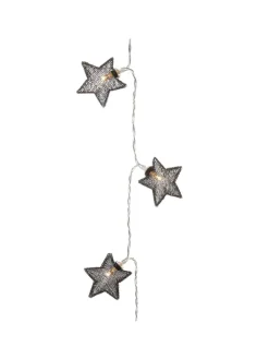MARELIDA Lichterketten & Dekobeleuchtung<LED Lichterkette Sterne Dekolichterkette Weihnachten 0,9m in schwarz