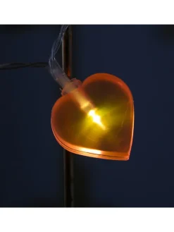 MARELIDA Lichterketten & Dekobeleuchtung<LED Lichterkette Herzen für Valentingstag Muttertag L: 90cm in rosa