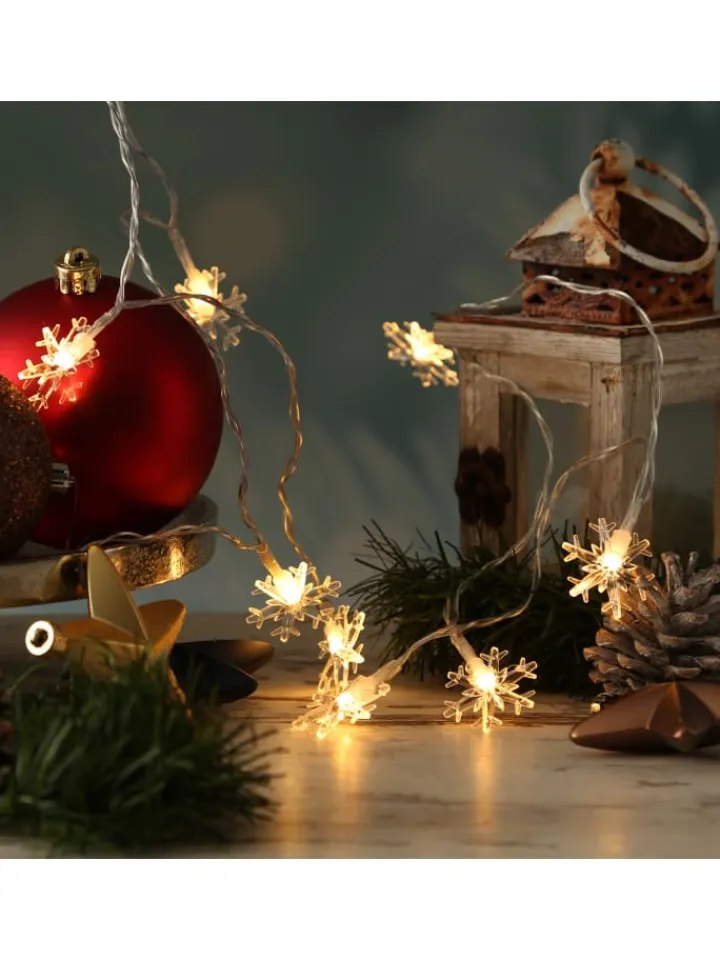 MARELIDA Lichterketten & Dekobeleuchtung<LED Lichterkette Schneeflocken L: 2m in transparent