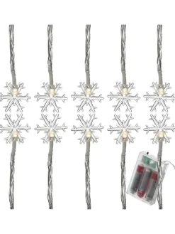 MARELIDA Lichterketten & Dekobeleuchtung<LED Lichterkette Schneeflocken L: 2m in transparent