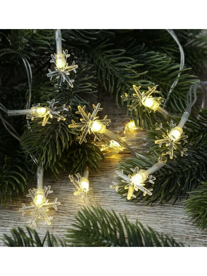 MARELIDA Lichterketten & Dekobeleuchtung<LED Lichterkette Schneeflocken L: 2m in transparent
