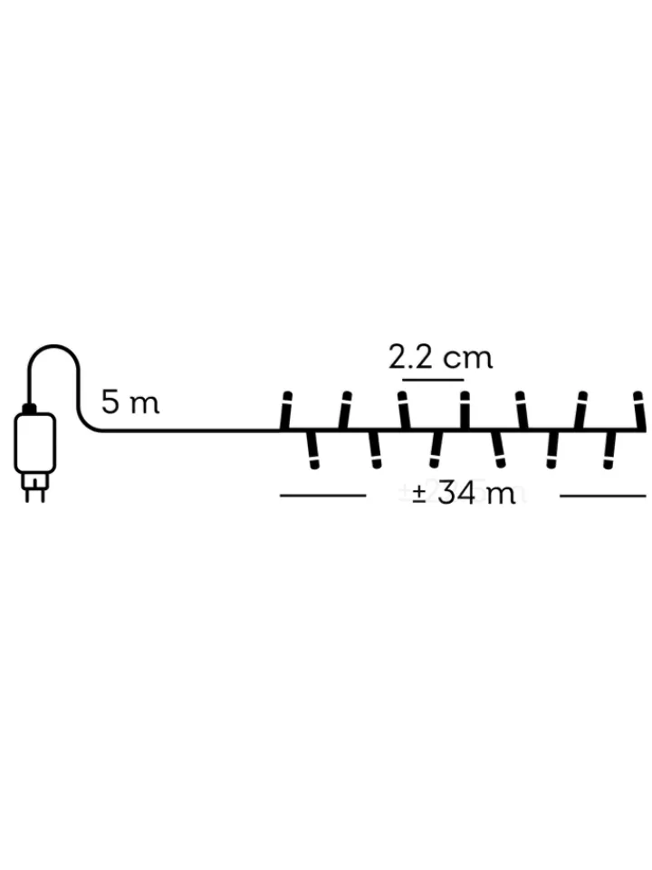 MARELIDA Lichterketten & Dekobeleuchtung<LED Lichterkette Weihnachtslichterkette für Bäume bis 4,5m L: 34m
