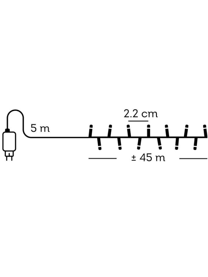 MARELIDA Lichterketten & Dekobeleuchtung<LED Lichterkette Weihnachtslichterkette für Bäume bis 4,5m L: 45m