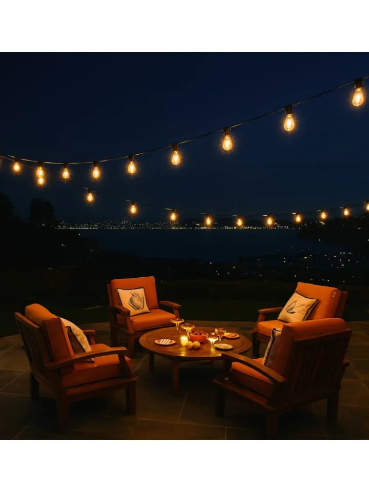 MARELIDA Lichterketten & Dekobeleuchtung<LED Party Lichterkette mit 16 Glühbirnen für Garten L: 4,5m