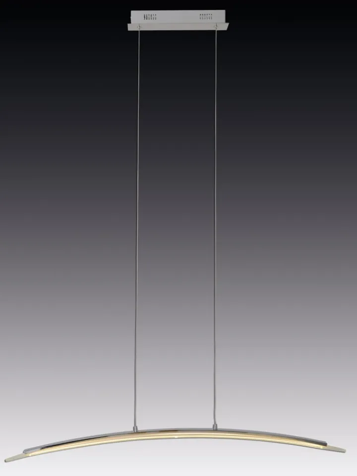 näve Decken- & Hängeleuchten<LED Pendelleuchte "SURF" in chrome - (L)100 cm x (B)8 cm x (H)120 cm - EEK G