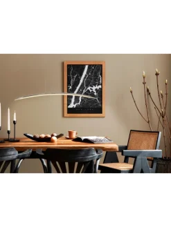 näve Decken- & Hängeleuchten<LED Pendelleuchte "SURF" in chrome - (L)100 cm x (B)8 cm x (H)120 cm - EEK G