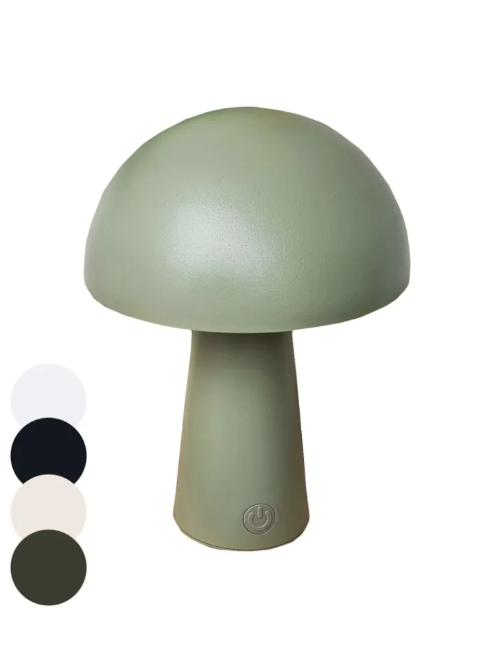 Coen Bakker Tischleuchten<LED Pilz Tischlampe dimmbar Touch Farbwechsler IP44 Innen Außen 15x21cm Grün