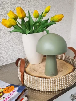 Coen Bakker Tischleuchten<LED Pilz Tischlampe dimmbar Touch Farbwechsler IP44 Innen Außen 15x21cm Grün
